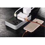 Wholesale Power Strip 6 USB Port and 3-Outlet Wall Charger Station Surge Protector 10A 2500W with 6.2ft Cord